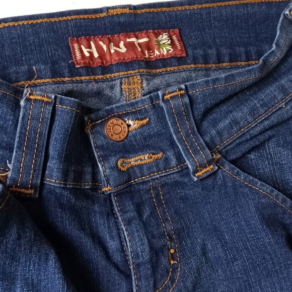 Hint Wide Legged Cuffed Flap Pocket Button Jeans-Size 5 - Picture 3 of 9